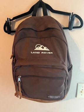 LAND ROVER CANVAS & LEATHER BACKPACK BROWN/TAN